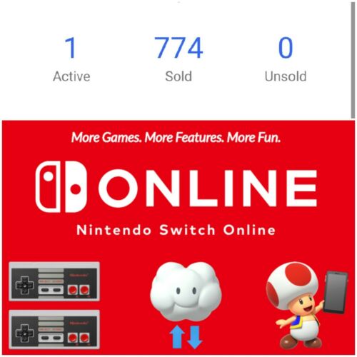 Nintendo Switch Online Membership 12 Months (exp : 9 July 2022)